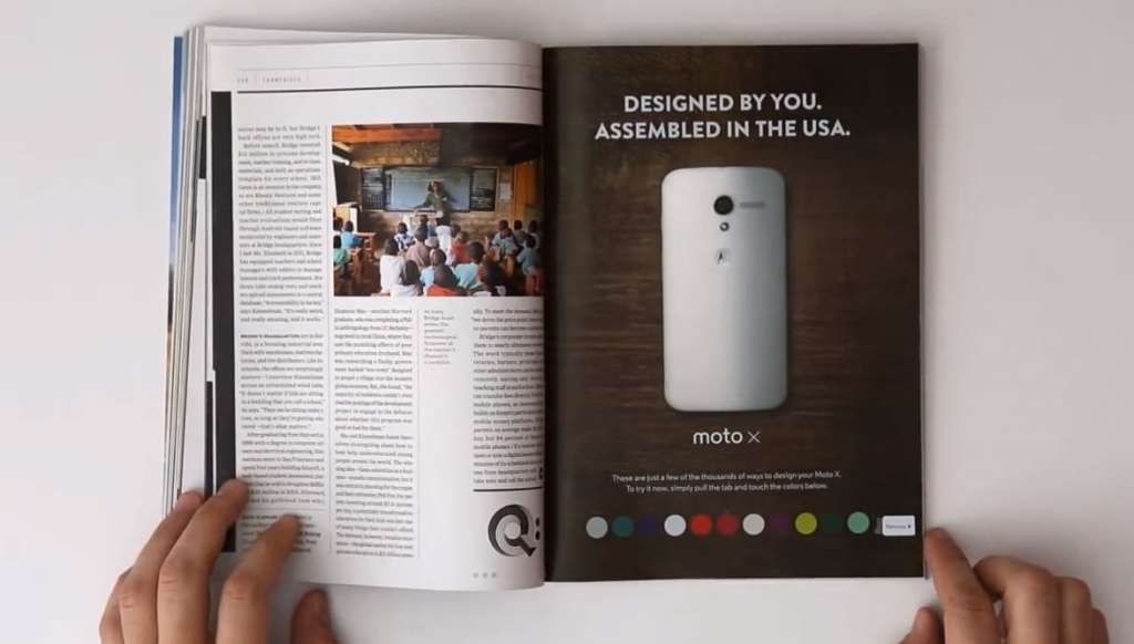 Video: January 2014 Issue of Wired to feature Interactive Moto X Ad